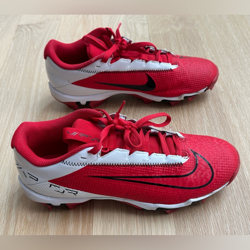 Nike Youth Size 8 Vapor Edge Shark 2 Cleats DH5088-600 Red White